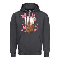 Smoke valentine coffee lover Zipper Hoodie - MaliasSmallBusiness