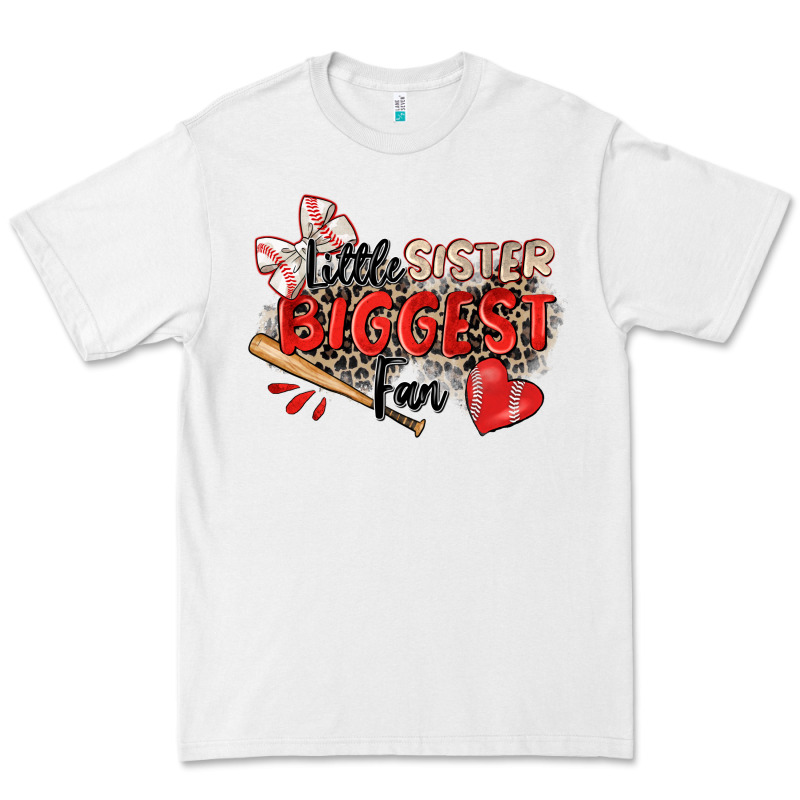Little Sister Biggest Fan Baseball Premium Tee by Zillion Design Studio | Teevron