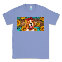 Colony Blue beagle with sunflowers license plate Classic Tee - Artiststas
