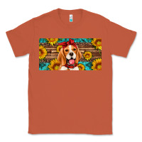 Copper beagle with sunflowers license plate Classic Tee - Artiststas