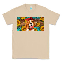 Mushroom beagle with sunflowers license plate Classic Tee - Artiststas