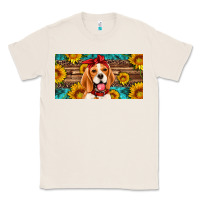 Natural beagle with sunflowers license plate Classic Tee - Artiststas