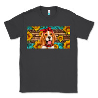 Smoke beagle with sunflowers license plate Classic Tee - Artiststas