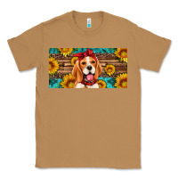 Toasted Coconut beagle with sunflowers license plate Classic Tee - Artiststas