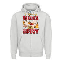 Dove Grey i like my books extra spicy Zipper Hoodie - MaliasSmallBusiness