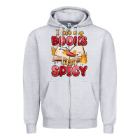 Heather Grey i like my books extra spicy Zipper Hoodie - MaliasSmallBusiness