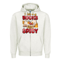Oatmeal Heather i like my books extra spicy Zipper Hoodie - MaliasSmallBusiness