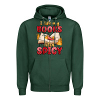 Sports Green i like my books extra spicy Zipper Hoodie - MaliasSmallBusiness
