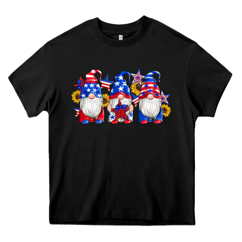 American Flag Gnomes Sunflowers Star Heavy Core Tee by Artiststas | Teevron