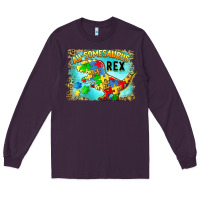 Plum au somesaurus rex Long Sleeve Tee - BarkalooDesign