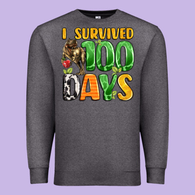 Dinosaur 100day Celebration Premium Sweatshirt Designed By Lillyallendesigns