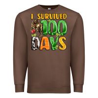 Chestnut dinosaur 100day celebration Premium Sweatshirt - LillyAllenDesigns