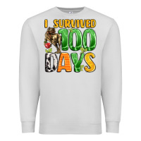 Dove Grey dinosaur 100day celebration Premium Sweatshirt - LillyAllenDesigns