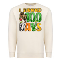Sandshell dinosaur 100day celebration Premium Sweatshirt - LillyAllenDesigns