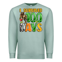 Seafoam dinosaur 100day celebration Premium Sweatshirt - LillyAllenDesigns