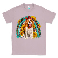 Lilac beagle turquoise and sunflowers rainbow Classic Tee - Artiststas