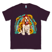 Plum beagle turquoise and sunflowers rainbow Classic Tee - Artiststas
