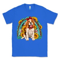 True Royal beagle turquoise and sunflowers rainbow Classic Tee - Artiststas