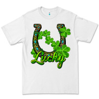 White Lucky shamrock horseshoe Premium Tee - RanaPortraitStore