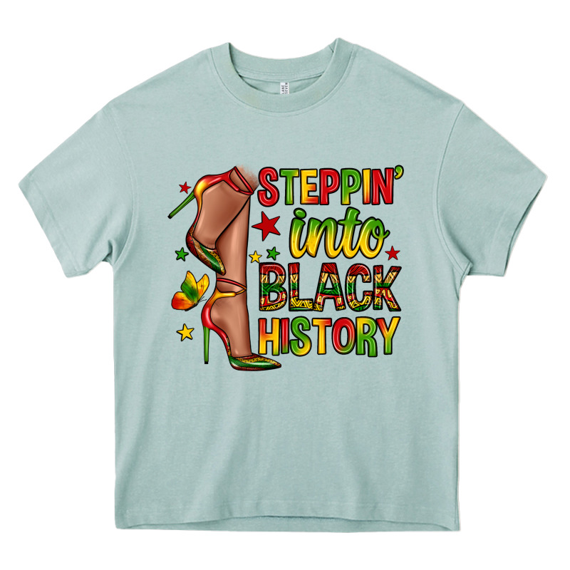 Steppin Into Black History Heavy Core Tee by Zillion Design Studio | Teevron