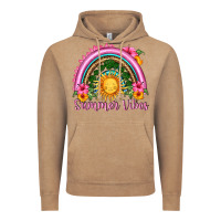 Vintage Coffee summer vibes  rainbow Vintage Hoodie - HRA Design Shop