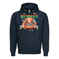 Navy bookaholic Zipper Hoodie - MaliasSmallBusiness