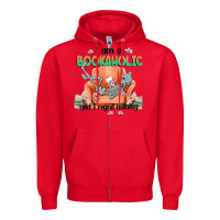 Red bookaholic Zipper Hoodie - MaliasSmallBusiness