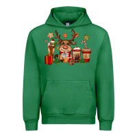 Emerald reindeer coffe cups christmas Urban Hoodie - CowGirlArtShop