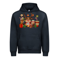 Navy reindeer coffe cups christmas Urban Hoodie - CowGirlArtShop