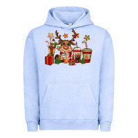 Pigment Grape Ice reindeer coffe cups christmas Urban Hoodie - CowGirlArtShop