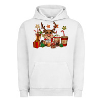 Pigment Lunar Rock reindeer coffe cups christmas Urban Hoodie - CowGirlArtShop