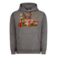 Pigment Tornado reindeer coffe cups christmas Urban Hoodie - CowGirlArtShop