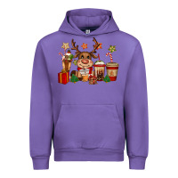 Tulip reindeer coffe cups christmas Urban Hoodie - CowGirlArtShop