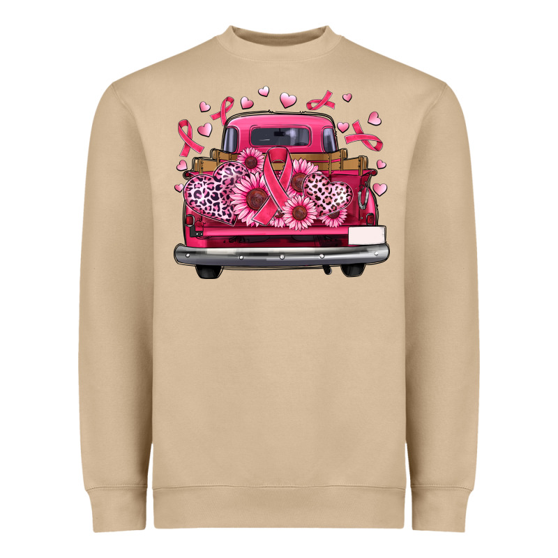 Breast Cancer Farm Truck Heavyweight Sweatshirt by Artiststas | Teevron