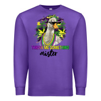 Purple throw me something mister Premium Sweatshirt - LillyAllenDesigns