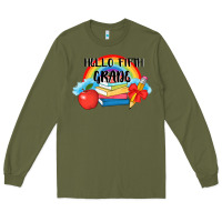 Army Green back to school hello fifth grade 3200x2400 Long Sleeve Tee - AdoDesignShop