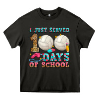 Asphalt i just served 100 days of school volleyball Heavy Core Tee - Zillion Design Studio