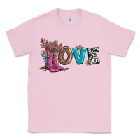 Bubblegum Pink valentines day love and boots Classic Tee - AdoDesignShop