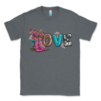 Charcoal Heather valentines day love and boots Classic Tee - AdoDesignShop