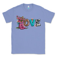 Colony Blue valentines day love and boots Classic Tee - AdoDesignShop