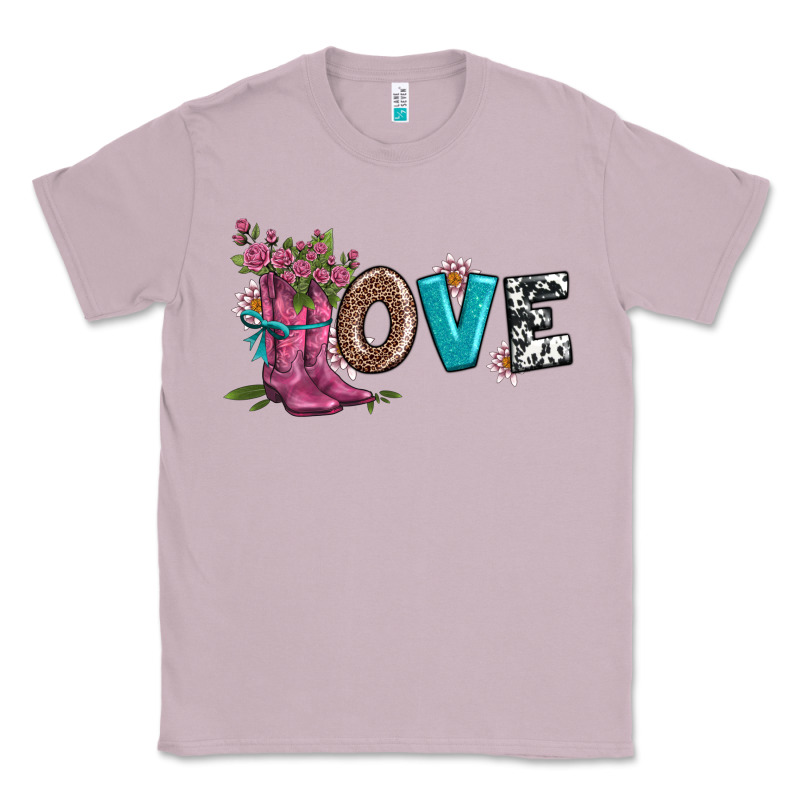 Valentines Day Love And Boots Classic Tee by AdoDesignShop | Teevron