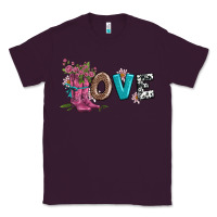 Plum valentines day love and boots Classic Tee - AdoDesignShop