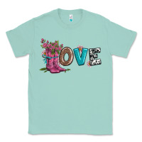 Seafoam valentines day love and boots Classic Tee - AdoDesignShop