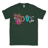 Sports Green valentines day love and boots Classic Tee - AdoDesignShop