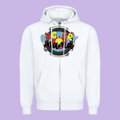 Archery Mama Zipper Hoodie Designed By Maliassmallbusiness