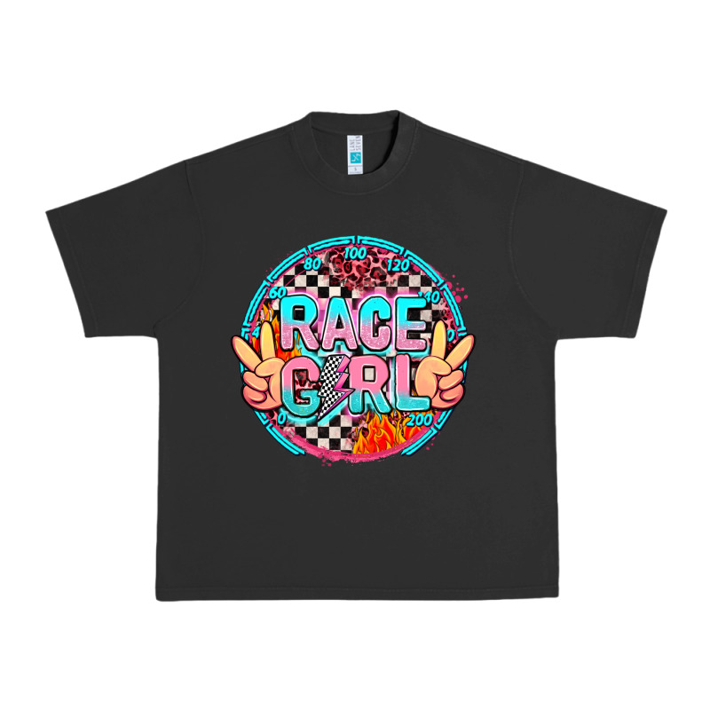 Race Girl With Leopard And Peace Hand Urban Heavy Tee by AdoDesignShop | Teevron