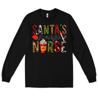 Black santa's favorite nurse Long Sleeve Tee - Jasminsmagicworld