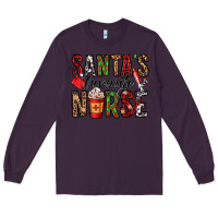 Plum santa's favorite nurse Long Sleeve Tee - Jasminsmagicworld