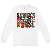 White santa's favorite nurse Long Sleeve Tee - Jasminsmagicworld