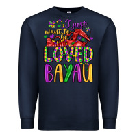 Navy i just want to be loved bayau Premium Sweatshirt - LillyAllenDesigns
